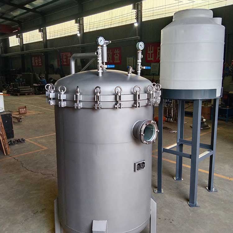 華豫生產(chǎn)供應DN20籃式過濾器 配套PE筒 304罐體+玻璃視窗